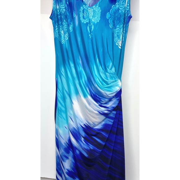 Peter Nygard Maxi Hi-Low Dress, Silky Polyester Slip On, Woman’s Size 6 - Picture 1 of 16